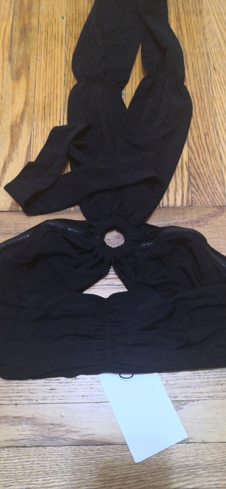 Rat & Boa Black Twist Ring Halter Bodysuit - Picture 7 of 8